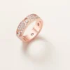 Anel Love, Modelo Clássico, Pavé, 6 Diamantes
