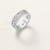 Anel Love, Modelo Clássico, Pavé, 6 Diamantes