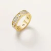 Anel Love, Modelo Clássico, Pavé, 6 Diamantes