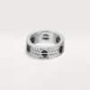 Anel Love, pavé de diamantes, cerâmica – Ouro branco, cerâmica, diamantes – Cartier
