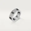 Anel Love, pavé de diamantes, cerâmica – Ouro branco, cerâmica, diamantes – Cartier