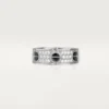 Anel Love, pavé de diamantes, cerâmica – Ouro branco, cerâmica, diamantes – Cartier