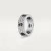 Anel Love, pavé de diamantes, cerâmica – Ouro branco, cerâmica, diamantes – Cartier