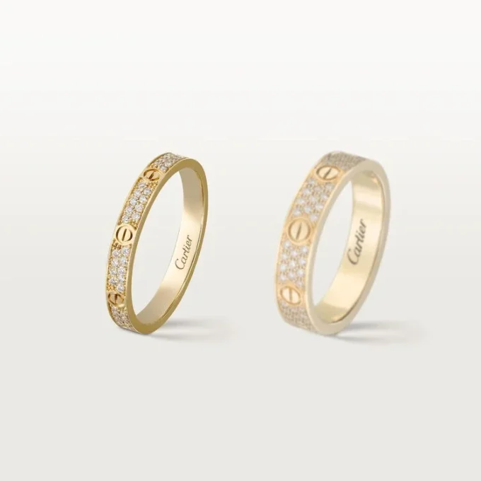 Anel Love, tamanho S – Ouro amarelo, diamantes – Cartier