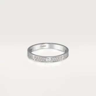Anel Love, tamanho S – Ouro branco, diamantes – Cartier