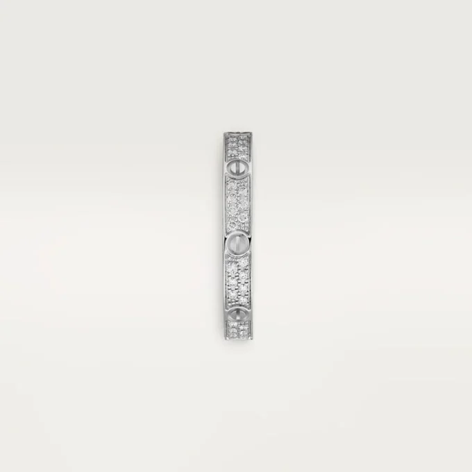 Anel Love, tamanho S – Ouro branco, diamantes – Cartier