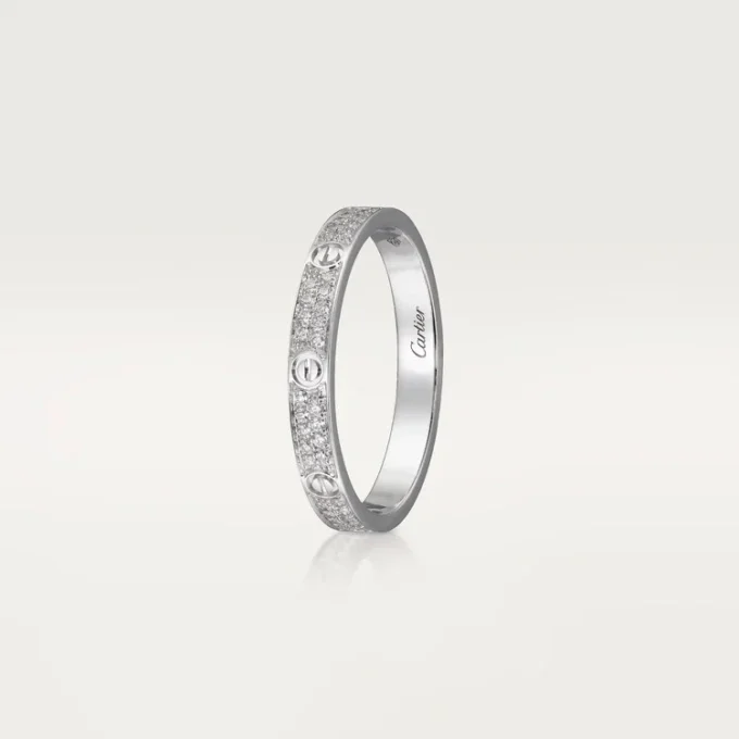 Anel Love, tamanho S – Ouro branco, diamantes – Cartier