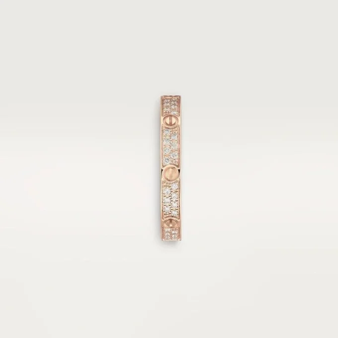 Anel Love, tamanho S – Ouro rosa, diamantes – Cartier