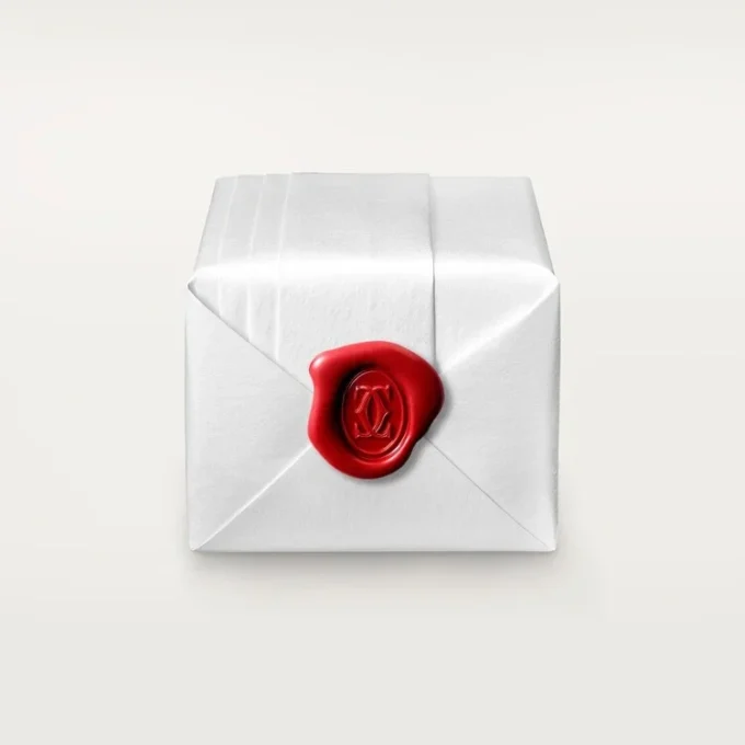 Anel Maillon Panthere, 3 fileiras com meia pavé de diamantes – Ouro rosa, diamantes – Cartier