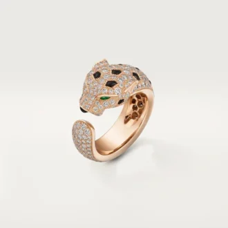 Anel Panthere De Cartier, modelo médio, pavé
