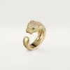 Anel Panthere De Cartier – Ouro Amarelo, Diamantes, Esmeraldas, Ônix – Cartier