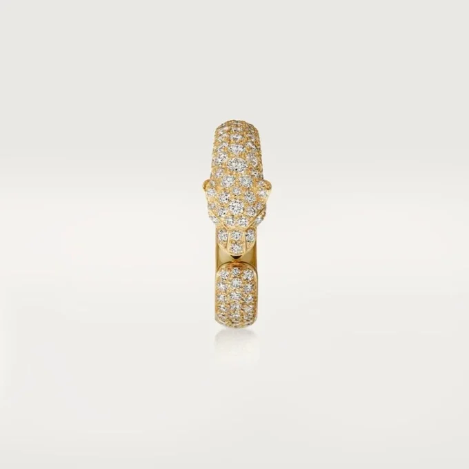 Anel Panthere De Cartier – Ouro Amarelo, Esmeraldas, Ônix, Diamantes – Cartier