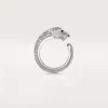 Anel Panthere De Cartier – Ouro Branco, Diamantes, Esmeraldas, Ônix – Cartier