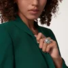 Anel Panthere De Cartier – Ouro Branco, Esmeraldas, Ônix, Diamantes – Cartier