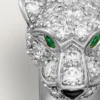Anel Panthere De Cartier – Ouro Branco, Esmeraldas, Ônix, Diamantes – Cartier