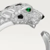 Anel Panthere De Cartier – Ouro Branco, Esmeraldas, Ônix, Diamantes – Cartier