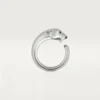 Anel Panthere De Cartier – Ouro Branco, Granadas Tsavoritas, Ônix – Cartier