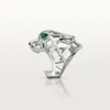 Anel Panthere De Cartier – Ouro branco não rodiado, granadas tsavoritas, ônix – Cartier