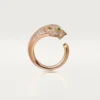 Anel Panthere De Cartier – Ouro rosa, diamantes, esmeraldas, ônix – Cartier