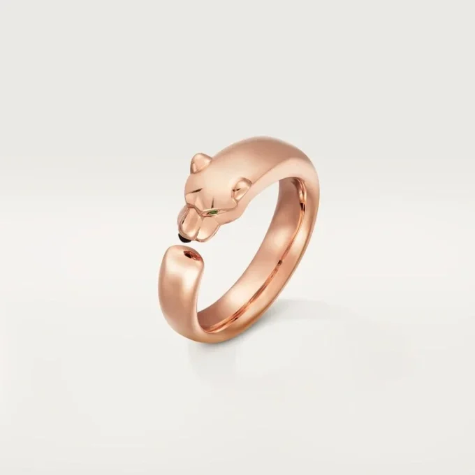 Anel Panthere De Cartier – Ouro rosa, granadas tsavoritas, ônix – Cartier