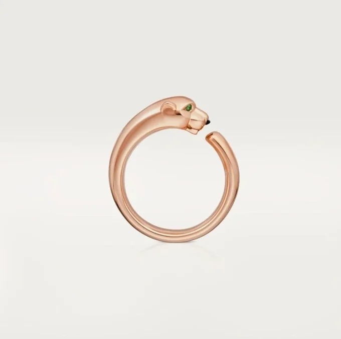 Anel Panthere De Cartier – Ouro rosa, granadas tsavoritas, ônix – Cartier