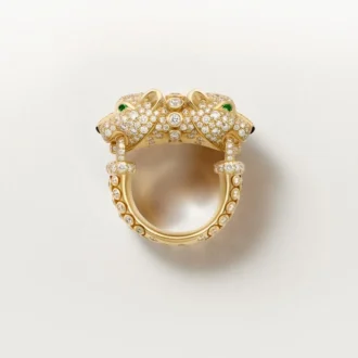 Anel Panthere De Cartier, pavé
