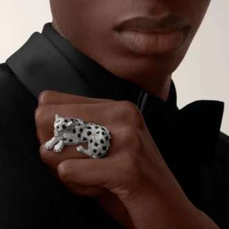 Anel Panthere De Cartier, pavé