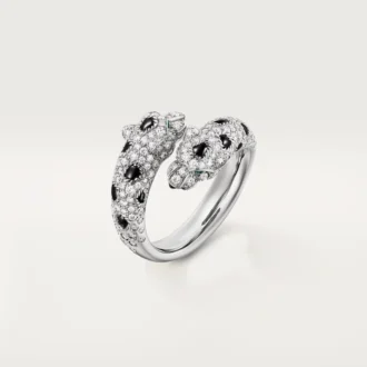 Anel Panthere De Cartier, semi-pavimentado