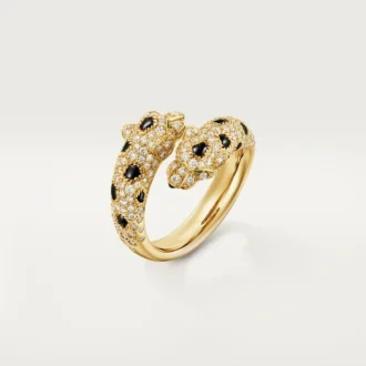 Anel Panthere De Cartier, semi-pavimentado