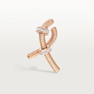 Brinco Ecrou De Cartier para o Ouvido Direito – Ouro Rosa, Diamantes – Cartier