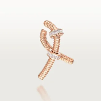 Brinco esquerdo Ecrou De Cartier – Ouro rosa, diamantes – Cartier