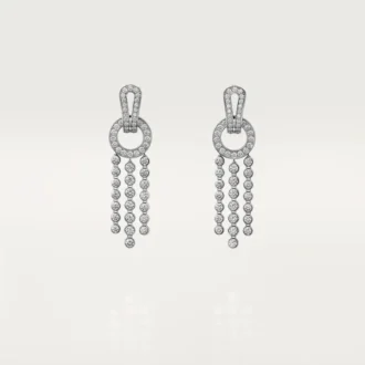 Brincos Agrafe, diamantes de corte brilhante, pavé
