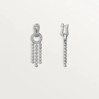 Brincos Agrafe, diamantes de corte brilhante, pavé