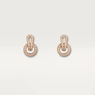 Brincos Agrafe – Ouro rosa, diamantes – Cartier