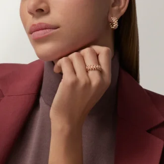 Brincos Clash De Cartier, Calcedônia Rosa