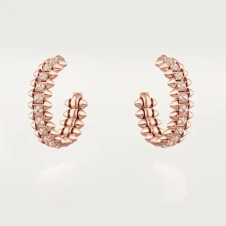 Brincos de argola Clash De Cartier, modelo pequeno, pavé