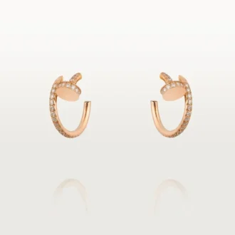 Brincos de argola com diamantes Juste Un Clou, ouro rosa | Cartier EUA