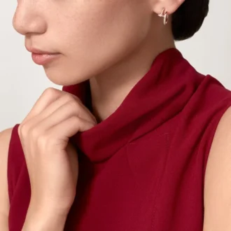 Brincos de argola com diamantes Juste Un Clou, ouro rosa | Cartier EUA