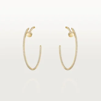 Brincos de argola Juste Un Clou, modelo grande, pavé