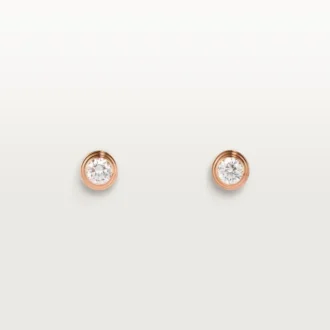 Brincos Diamants Legers, mm – Ouro rosa, diamantes – Cartier