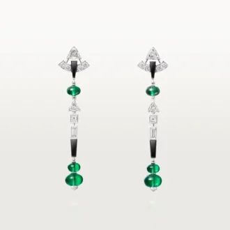 Brincos En Equilibre, Esmeralda, Pavé