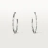 Brincos Etincelle De Cartier, Modelo Médio – Ouro Branco, Diamantes – Cartier