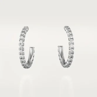 Brincos Etincelle De Cartier, Modelo Pequeno – Ouro Branco, Diamantes – Cartier