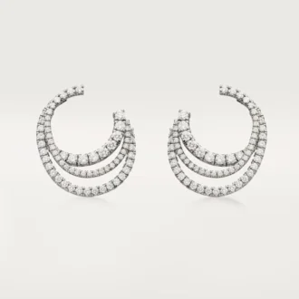 Brincos Etincelle De Cartier – Ouro Branco, Diamantes – Cartier