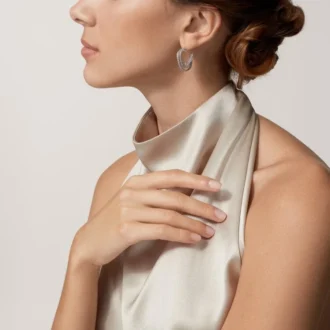 Brincos Etincelle De Cartier – Ouro Branco, Diamantes – Cartier