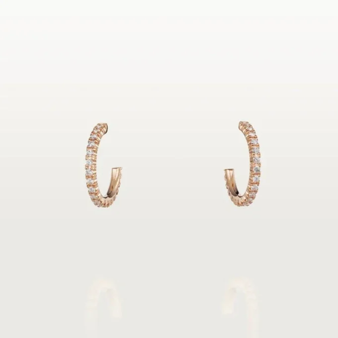 Brincos Etincelle De Cartier – Ouro rosa, diamantes – Cartier