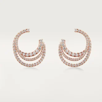 Brincos Etincelle De Cartier – Ouro rosa, diamantes – Cartier