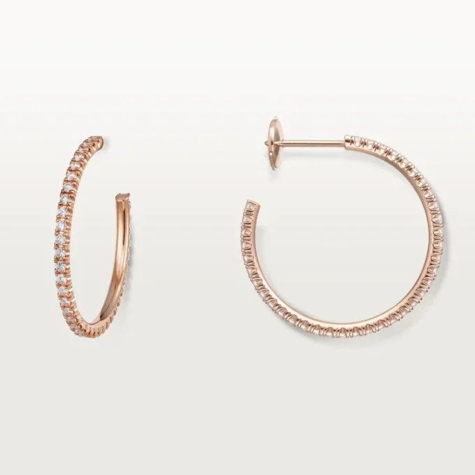 Brincos Etincelle De Cartier – Ouro rosa, diamantes – Cartier