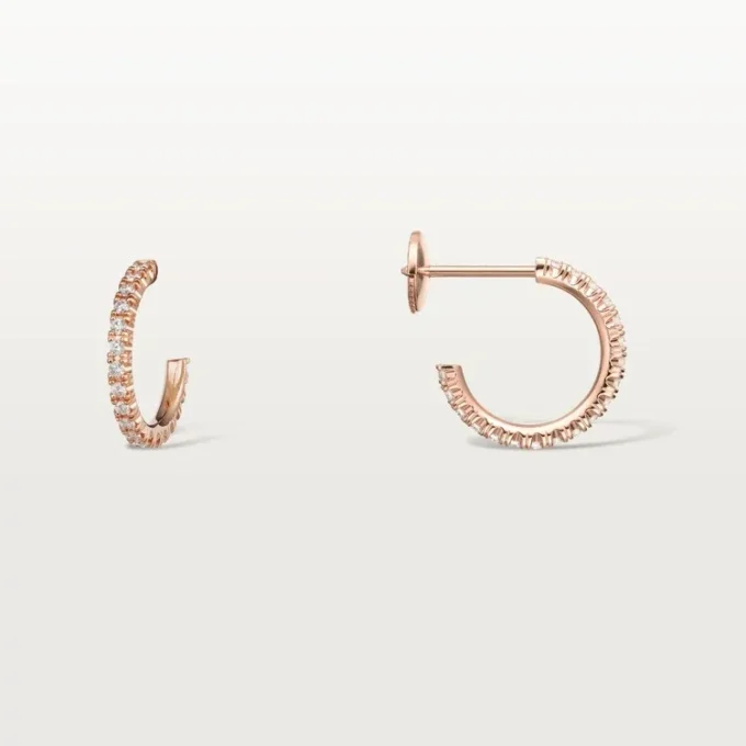 Brincos Etincelle De Cartier – Ouro rosa, diamantes – Cartier