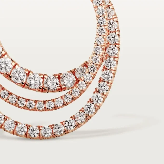 Brincos Etincelle De Cartier – Ouro rosa, diamantes – Cartier